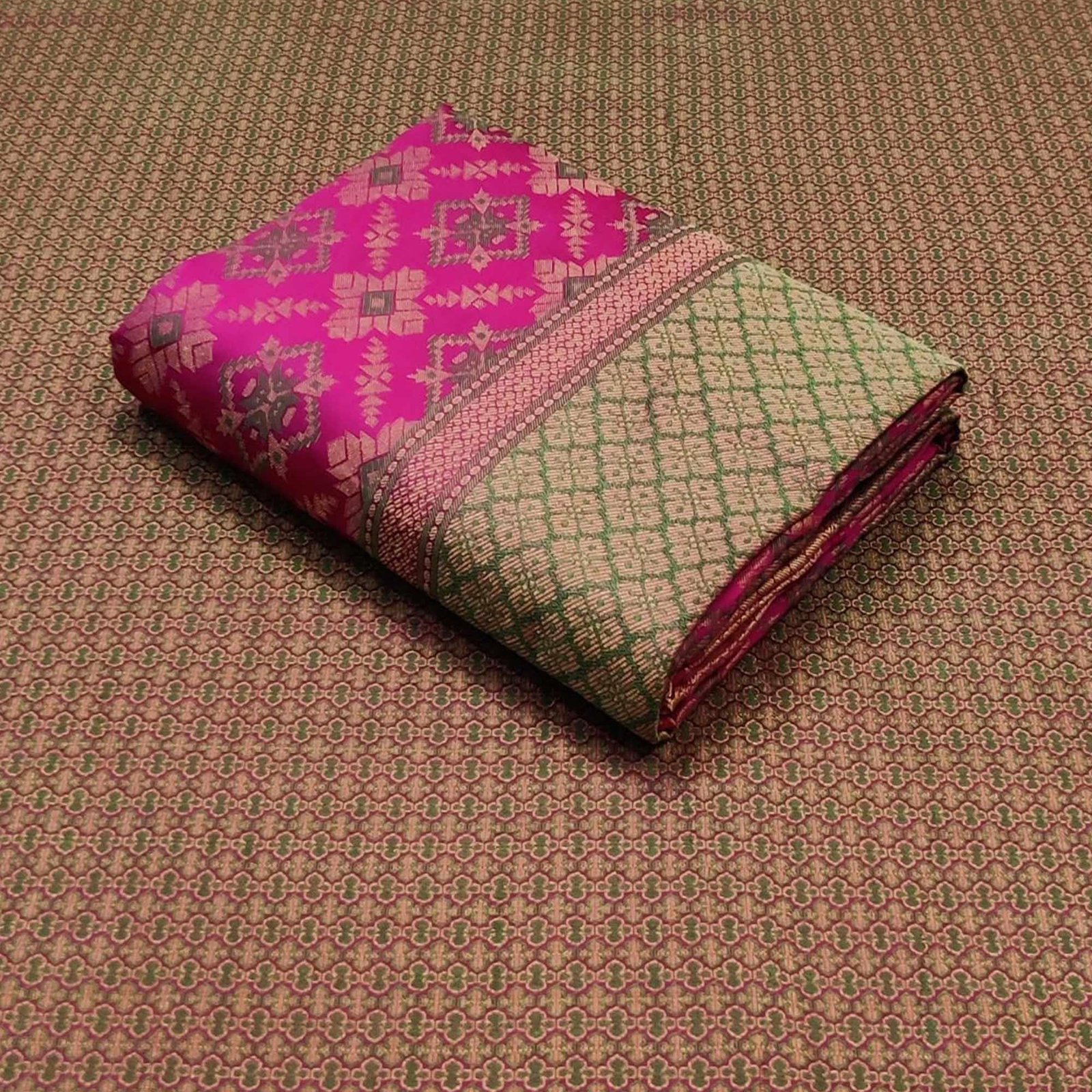Pink Festive Wear Woven Patola Silk Saree